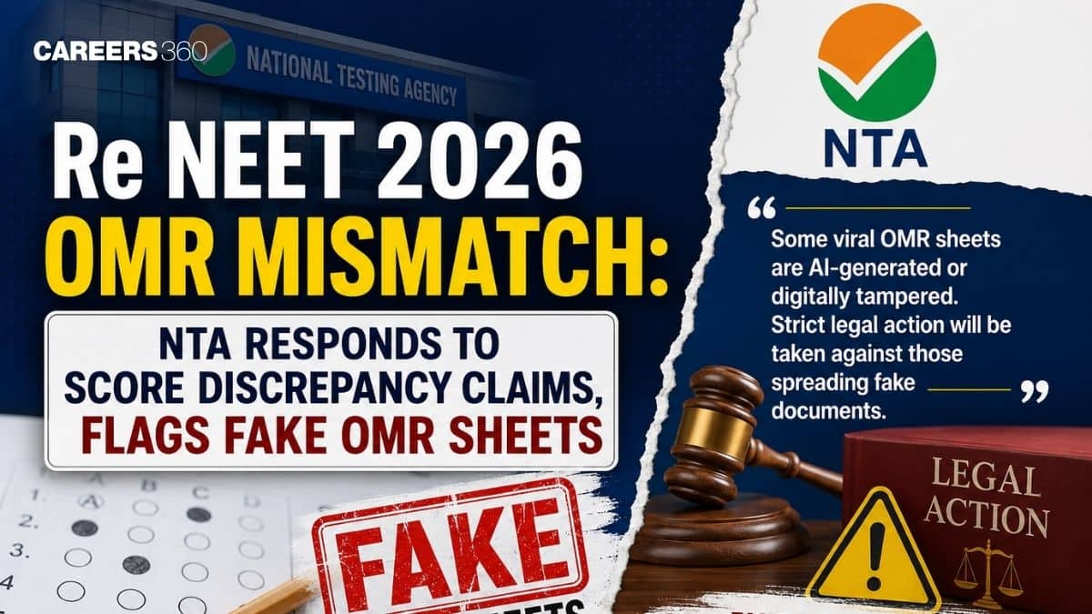 Re NEET 2026 OMR Mismatch: NTA Responds to Score Discrepancy Claims, Flags Fake OMR Sheets
